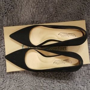 City classified heels in suede black